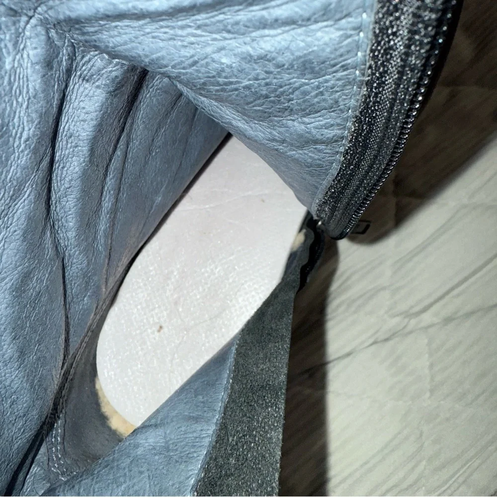 UGG 5454 Caroline Mid Calf Leather Heel Boot, Size 7.5 7 1/2 Black - Picture 9 of 16